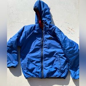 Kid's Vintage REI Jacket Blue Solid L Camp Hike Light Packable Lined Fleece
